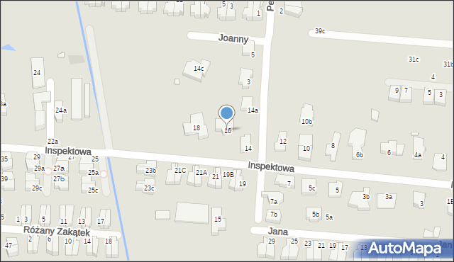 Szczecin, Inspektowa, 16, mapa Szczecina