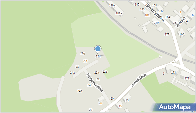 Szczecin, Inwalidzka, 22d, mapa Szczecina
