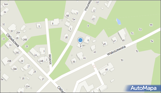 Warszawa, Insurekcji, 4, mapa Warszawy