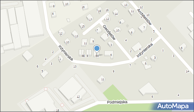 Wejherowo, Inżynierska, 8A, mapa Wejherowo