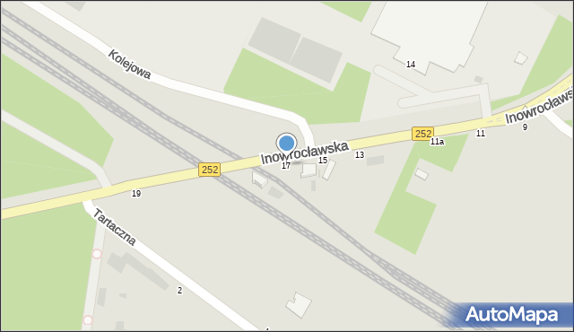 Włocławek, Inowrocławska, 17, mapa Włocławka