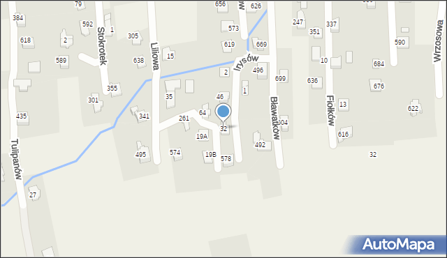 Godziszka, Irysów, 32, mapa Godziszka