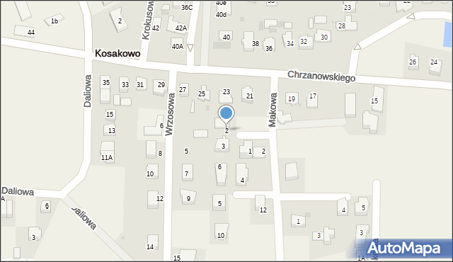 Kosakowo, Irysowa, 2, mapa Kosakowo