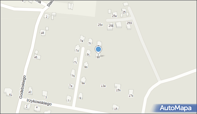 Kraków, Irzykowskiego Karola, 9d, mapa Krakowa