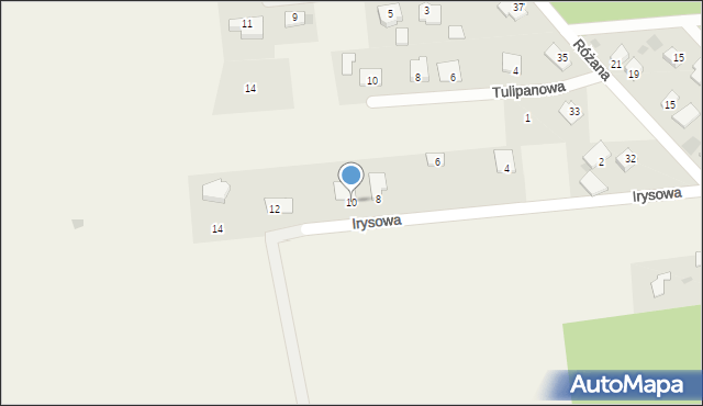 Nowa Wieś, Irysowa, 10, mapa Nowa Wieś