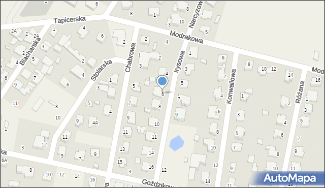 Osielsko, Irysowa, 6, mapa Osielsko