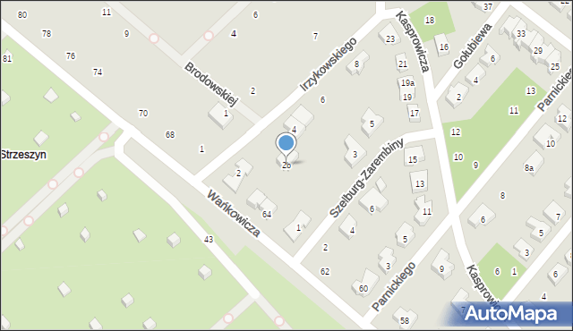 Poznań, Irzykowskiego Karola, 2b, mapa Poznania