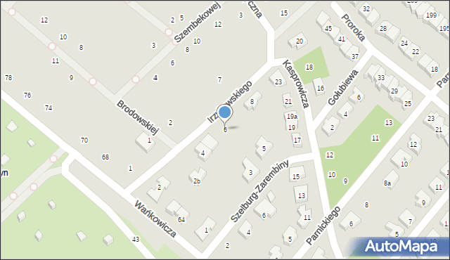 Poznań, Irzykowskiego Karola, 6, mapa Poznania