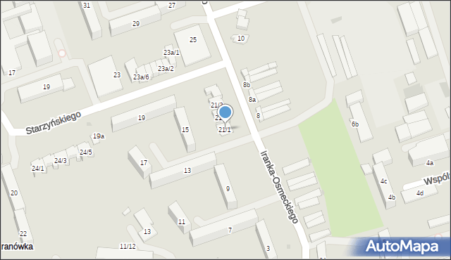 Rzeszów, Iranka-Osmeckiego Kazimierza, płk., 21/1, mapa Rzeszów