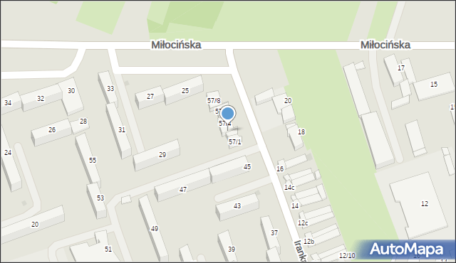 Rzeszów, Iranka-Osmeckiego Kazimierza, płk., 57/3, mapa Rzeszów