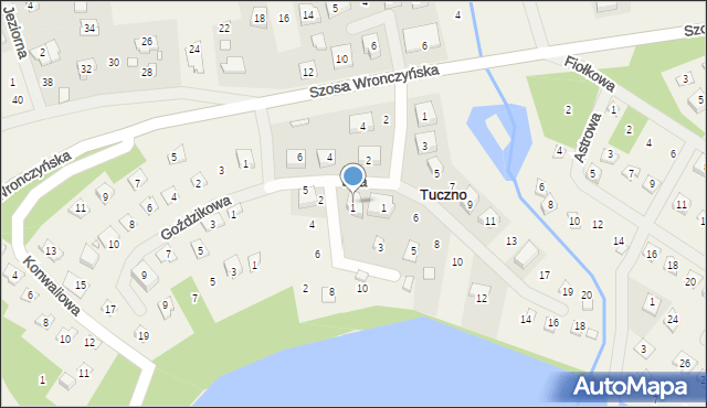 Stęszewko, Irysowa, 1, mapa Stęszewko