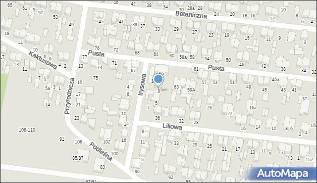 Tomaszów Mazowiecki, Irysowa, 3, mapa Tomaszów Mazowiecki