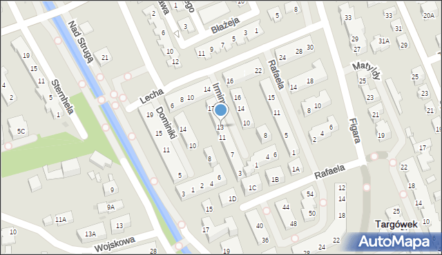 Warszawa, Irminy, 13, mapa Warszawy