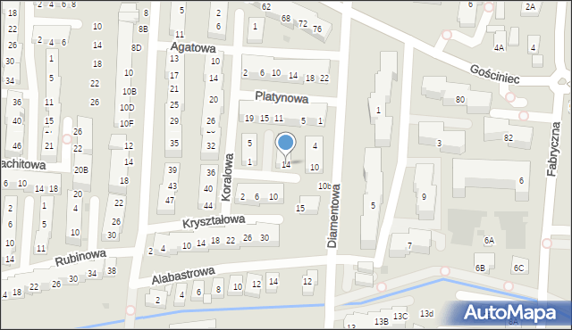 Warszawa, Irydowa, 14, mapa Warszawy