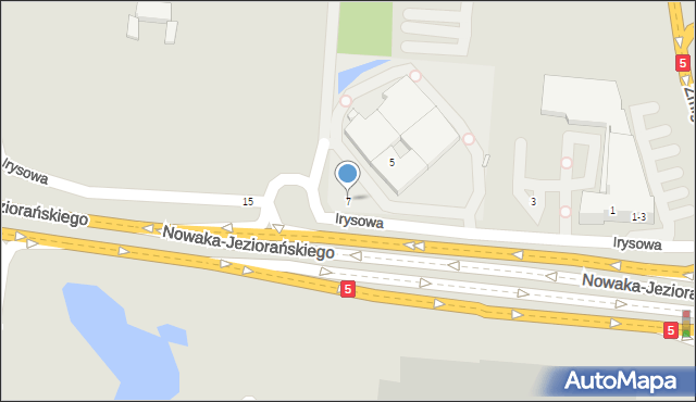 Wrocław, Irysowa, 7, mapa Wrocławia