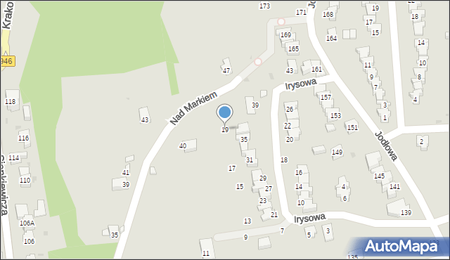 Żywiec, Irysowa, 19, mapa Żywiec