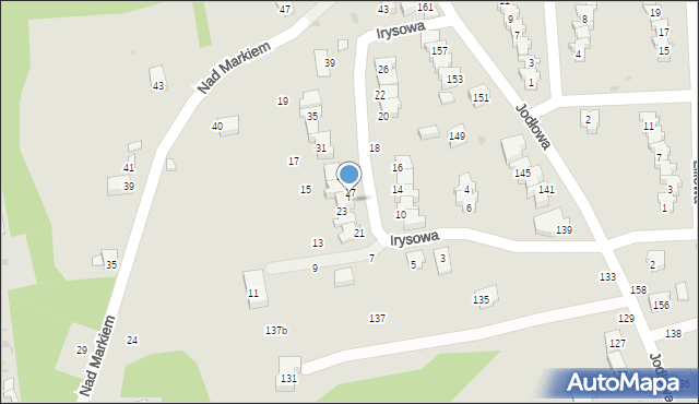 Żywiec, Irysowa, 25, mapa Żywiec