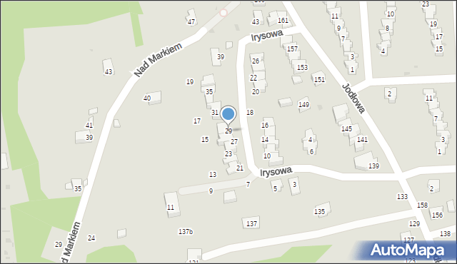 Żywiec, Irysowa, 29, mapa Żywiec