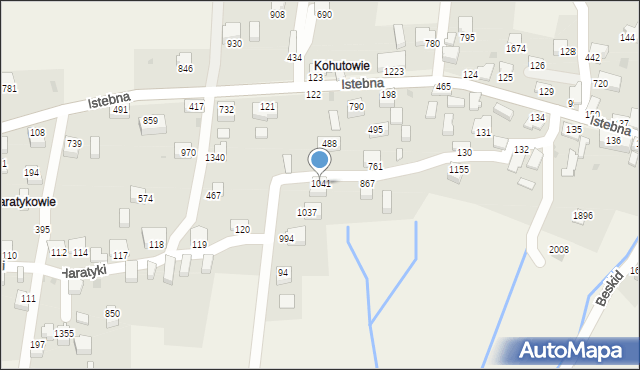Istebna, Istebna, 1041, mapa Istebna