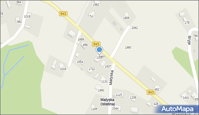 Istebna, Istebna, 1106, mapa Istebna