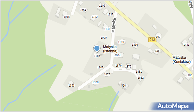 Istebna, Istebna, 1165, mapa Istebna