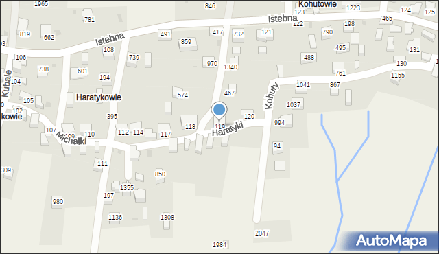 Istebna, Istebna, 119, mapa Istebna