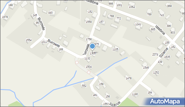 Istebna, Istebna, 1305, mapa Istebna