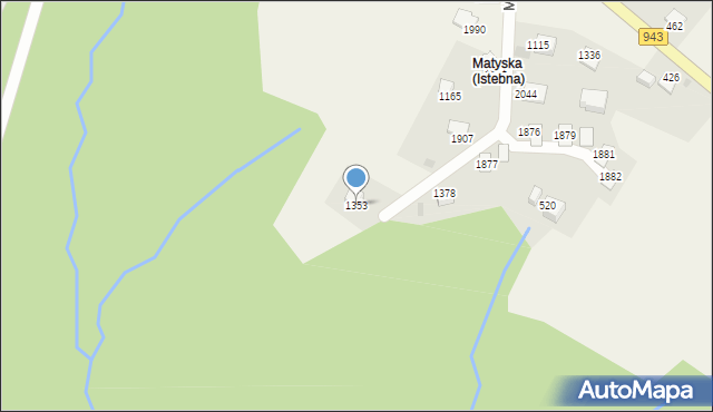 Istebna, Istebna, 1353, mapa Istebna