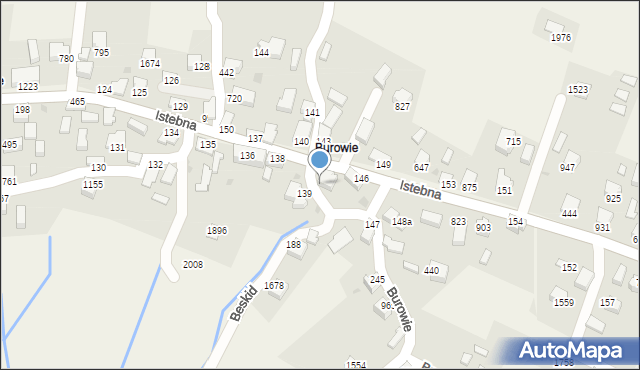 Istebna, Istebna, 145, mapa Istebna