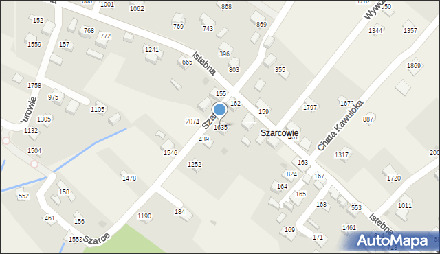 Istebna, Istebna, 1635, mapa Istebna