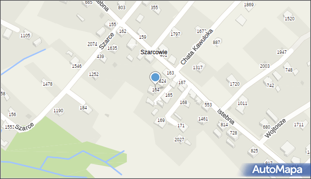 Istebna, Istebna, 164, mapa Istebna