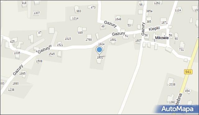 Istebna, Istebna, 1801, mapa Istebna