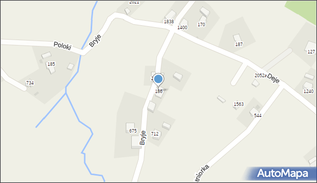 Istebna, Istebna, 186, mapa Istebna