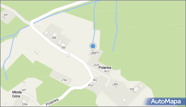 Istebna, Istebna, 1953, mapa Istebna