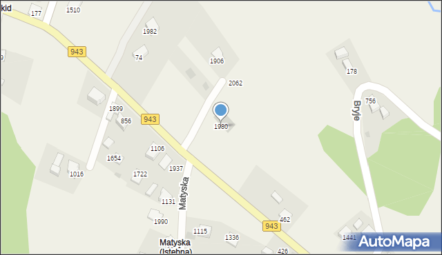 Istebna, Istebna, 1980, mapa Istebna