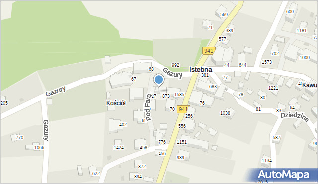 Istebna, Istebna, 437, mapa Istebna