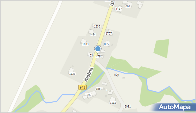 Istebna, Istebna, 479, mapa Istebna