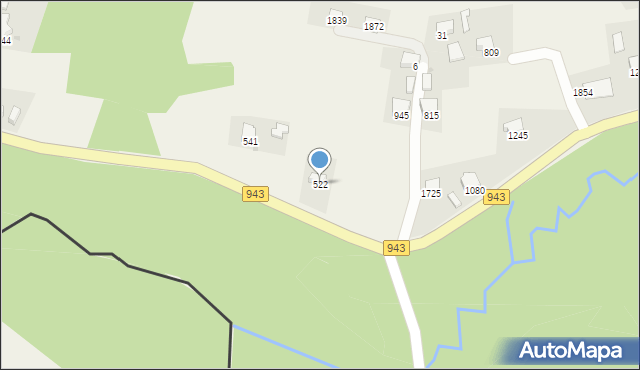 Istebna, Istebna, 522, mapa Istebna