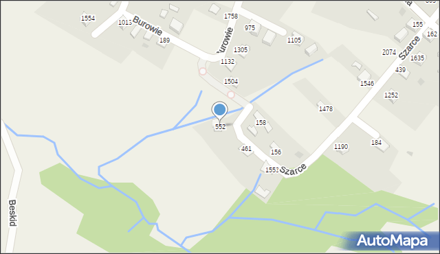 Istebna, Istebna, 552, mapa Istebna