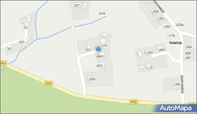 Istebna, Istebna, 605, mapa Istebna