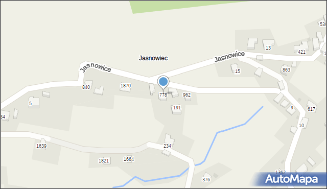 Istebna, Istebna, 778, mapa Istebna