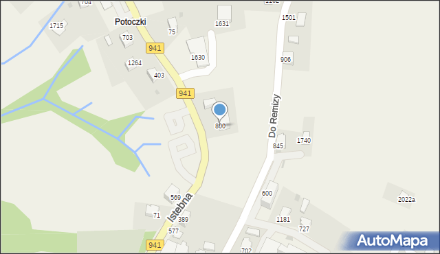 Istebna, Istebna, 800, mapa Istebna