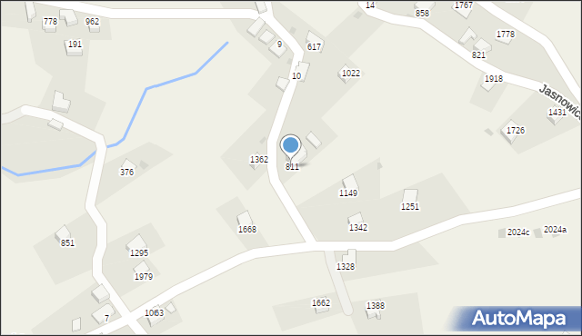 Istebna, Istebna, 811, mapa Istebna