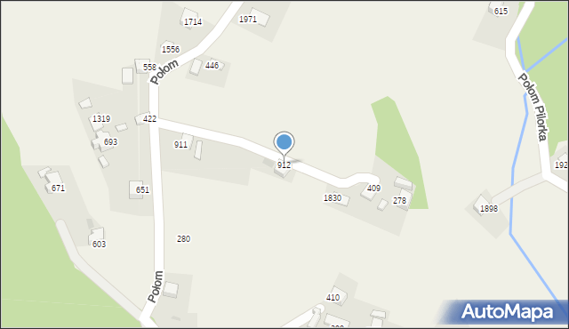 Istebna, Istebna, 912, mapa Istebna