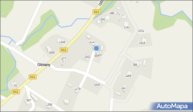 Istebna, Istebna, 915, mapa Istebna