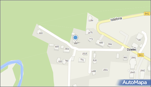 Istebna, Istebna, 999, mapa Istebna