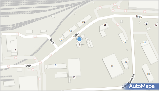 Kraków, Isep, 2, mapa Krakowa