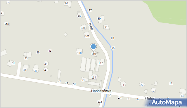 Żywiec, Isep, 110, mapa Żywiec