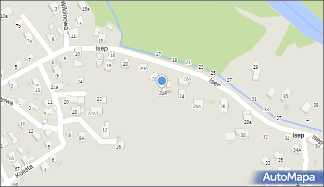 Żywiec, Isep, 24A, mapa Żywiec