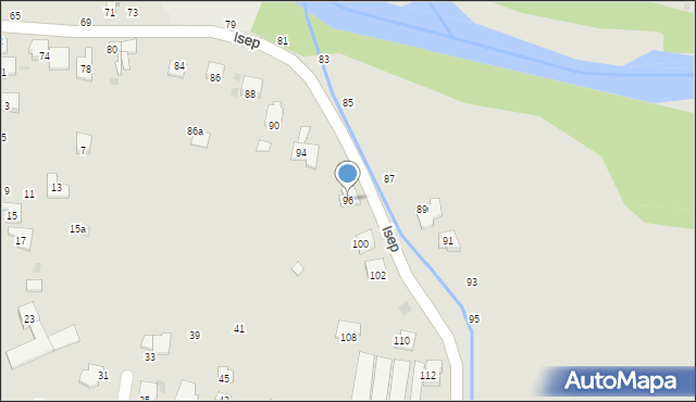 Żywiec, Isep, 96, mapa Żywiec